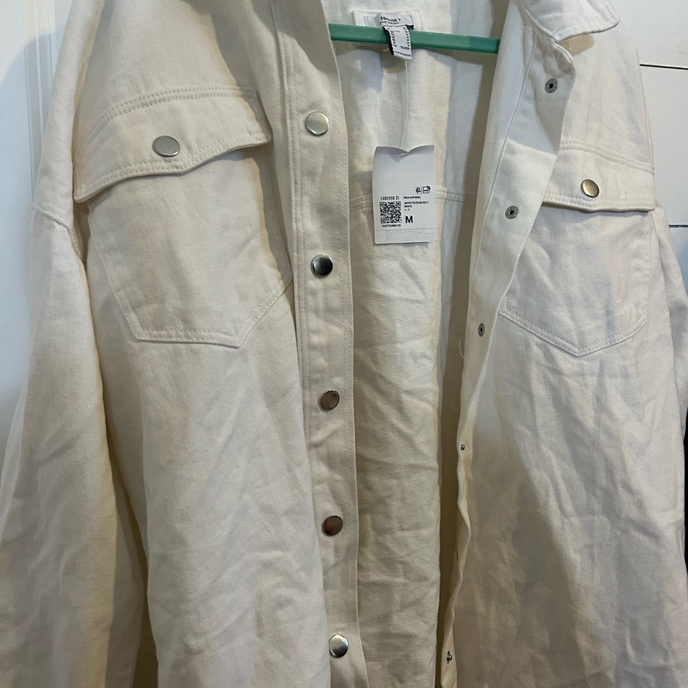 Forever 21 White Jacket Size M